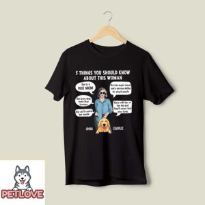5 Things Dog Mom – Personalized Custom Unisex T-Shirt