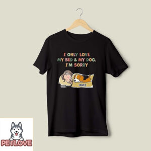 Bed And Dog – Personalized Custom Unisex T-Shirt