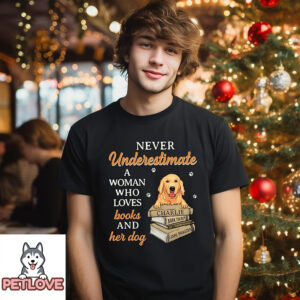 Books And Her Dog – Personalized Custom Unisex T-Shirt