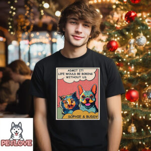 Boring Without Dog Pop Art – Personalized Custom Unisex T-Shirt