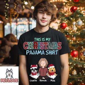 Christmas Pajama T-Shirt (dark Ver.) – Personalized Custom Unisex T-Shirt