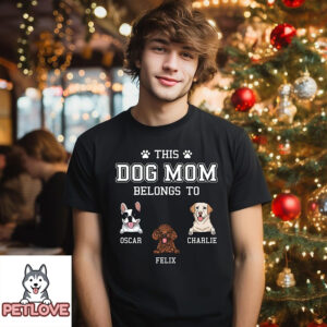 Dog Dadmom Belongs Basic – Personalized Custom Unisex Shirt