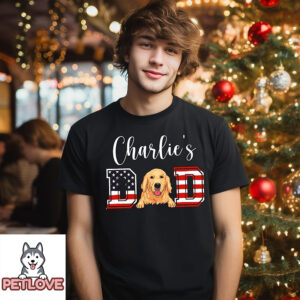 Dog Mom Dad (usa Pattern) – Personalized Custom Unisex T-Shirt