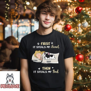 Dog Steal My Bed – Personalized Custom Unisex T-Shirt
