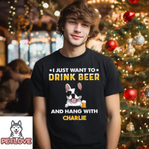 Drink Beer And Hang With Dog – Personalized Custom Premium Unisex T-Shirt