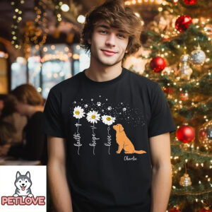 Faith Hope Love Flower – Personalized Custom Unisex T-Shirt