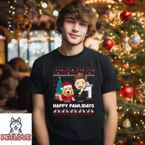 Happy Pawlidays – Personalized Custom Unisex T-Shirt