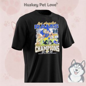 Los Angeles Rams 2026 National Football Conference Champions Let’s Go Rams Mascot T-Shirt