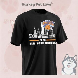 New York Knicks 2026 Players Names City Skyline T-Shirt