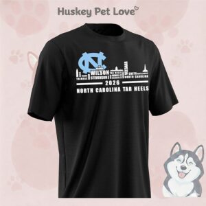 North Carolina Tar Heels 2026 Players Names City Skyline T-Shirt