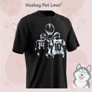 Sam Darnold And Drake Maye New England And Seattle Football Trophy T-Shirt