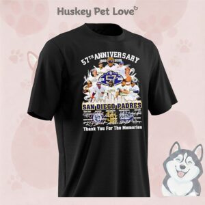 San Diego Padres 57th Anniversary Thank You For The Memories Signatures T-Shirt