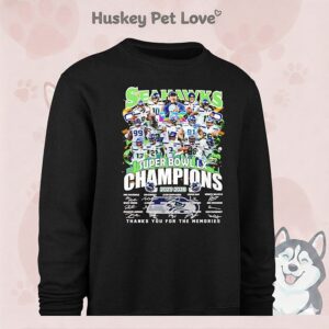 Seattle Seahawks Champions Super Bowl Lx 2025-2026 Signatures T-Shirt