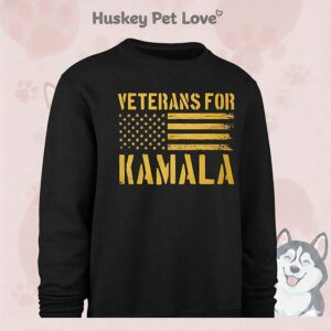 Veterans For Kamala Harris USA Flag T-Shirt